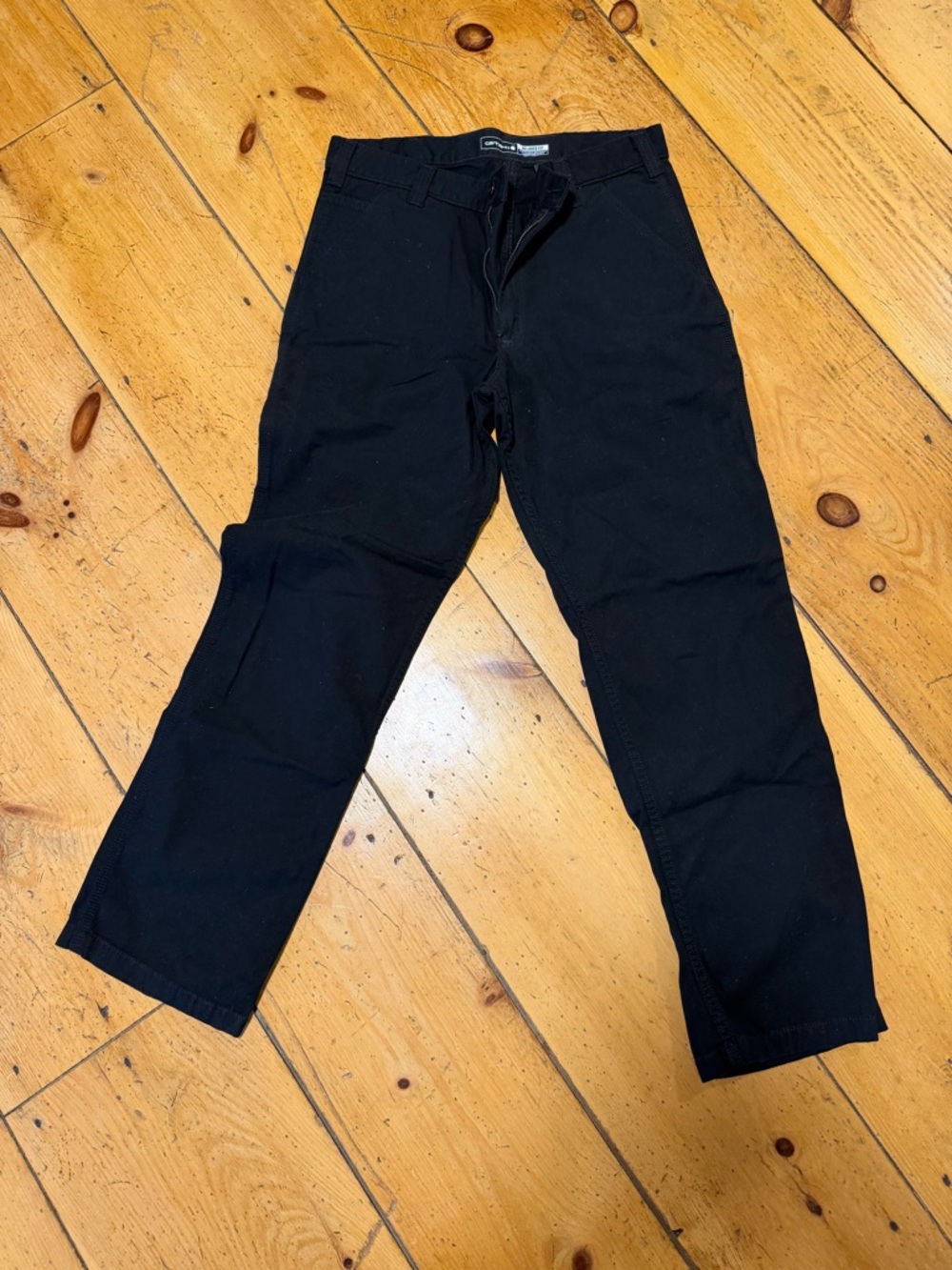 Carhartt Black Men's Rugged Flex Relaxed Fit Canvas Work Pants 34x32 NWT
